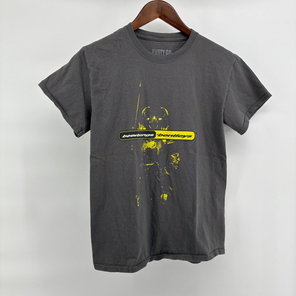Post Malone Beerbongs & Bentleys Posty Co Graphic T-Shirt Grey Small
